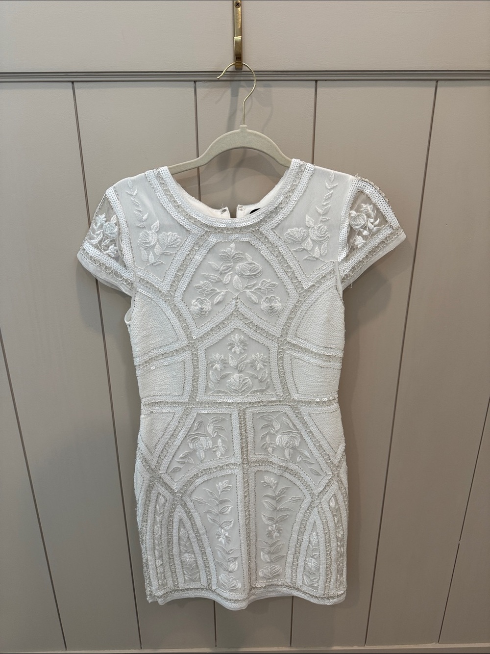 Lulus Spread Your Shine White Sequin Embroidered Bodycon Dress